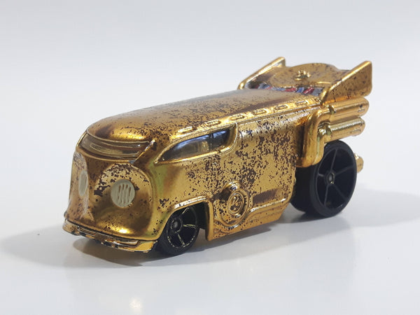 2015 Hot Wheels Star Wars Character Cars C-3PO Pearl Gold Chrome Die Cast Toy Car Vehicle