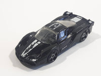 2008 Hot Wheels Ferrari FXX Black with White Stripe Die Cast Toy Dream Car Vehicle