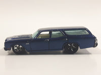 2009 Hot Wheels 1970 Chevrolet Chevelle SS Wagon Blue Die Cast Toy Car Vehicle