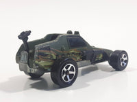 2002 Hot Wheels Pavement Pounders Enforcer Matte Green Enforcer Die Cast Toy Car Vehicle - Missing Missiles