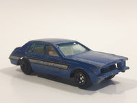 Vintage Yatming Road Tough Street Machines Cadillac Seville No. 1026 Blue Die Cast Toy Car Vehicle - Missing Front Bumper