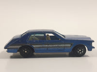 Vintage Yatming Road Tough Street Machines Cadillac Seville No. 1026 Blue Die Cast Toy Car Vehicle - Missing Front Bumper