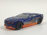 2013 Hot Wheels Track Aces Torque Screw Metalflake Blue with Orange Die Cast Toy Car Vehicle