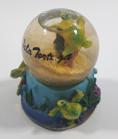 Isla Tortuga, Costa Rica Ocean Turtle Themed 2" Miniature Snow Globe Fridge Magnet - Tilted