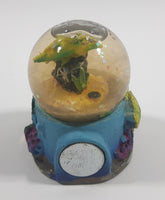 Isla Tortuga, Costa Rica Ocean Turtle Themed 2" Miniature Snow Globe Fridge Magnet - Tilted