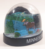 Minnesota Moose Themed 2 1/4" Miniature Plastic Snow Globe