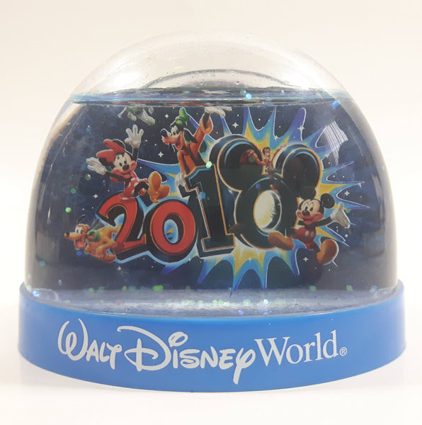 2010 Walt Disney World "Ten Times The Fun" 2 3/4" Miniature Plastic Snow Globe