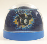 2010 Walt Disney World "Ten Times The Fun" 2 3/4" Miniature Plastic Snow Globe