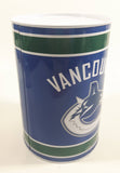 Vancouver Canucks NHL Ice Hockey Team 6" Tall Tin Metal Round Coin Bank