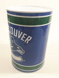 Vancouver Canucks NHL Ice Hockey Team 6" Tall Tin Metal Round Coin Bank