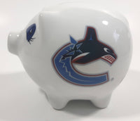 Vancouver Canucks NHL Ice Hockey White Ceramic Piggy Coin Bank - Official NHL Product - 1 Chip 1 Crack