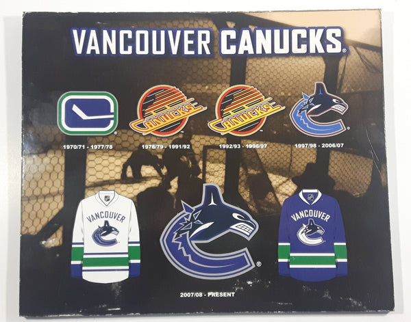 Vancouver Canucks NHL Ice Hockey Team Jersey History 9 3/4" x 11 3/4" Wood Wall Plaque