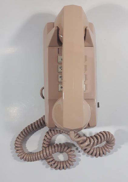 Vintage GTE Automatic Electric Sand Beige Button Push Wall Mount Telephone Tested Working Partially