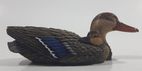 Vintage 1970s Heritage Decoys Hen Mallard Duck with Baby Chick Miniature Decorative Ornament J.B. Garton