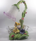 2004 Hampton Bay Disney Tinkerbell Flowers and Vine Lamp with Purple and White Bell Tulip Shade - No Wings