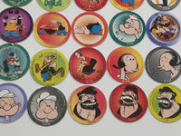 1995 King Features Syndicate Popeye The Sailor Cartoon Character Pogs / Caps FULL SET #1-60