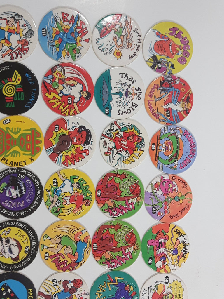 1994 Imperial Slammer Jammers & Slammer Whammers Pogs / Caps Lot of 45 ...