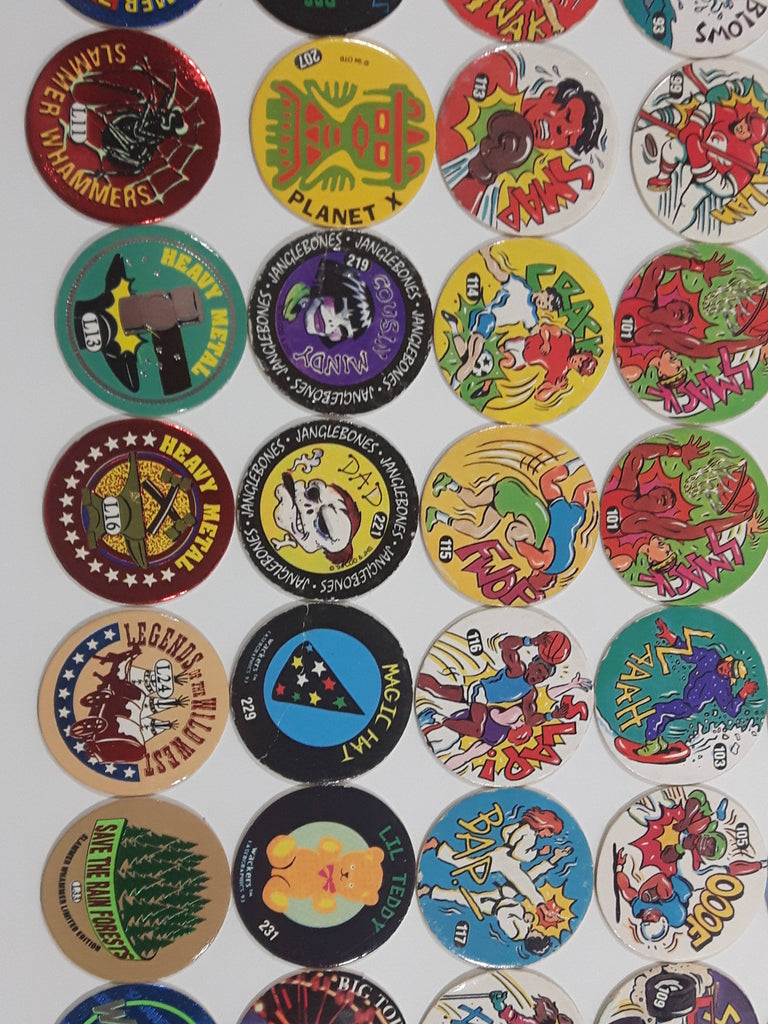 1994 Imperial Slammer Jammers & Slammer Whammers Pogs / Caps Lot of 45 ...