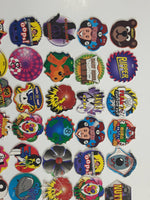 1990s Numbered Unique Shaped Pogs / Caps Lot of 56