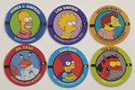 1990s Matt Groening's The Simpsons Cartoon Characters Pogs / Caps Lot of 6