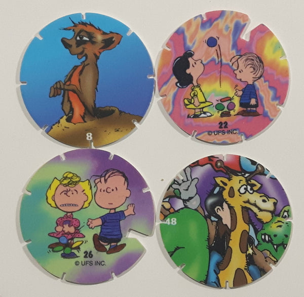 1995 Brilliant Frogs Limited Edition Series 1 UFS United Features Syndicate Charlie Brown Pogs / Caps Lot of 4
