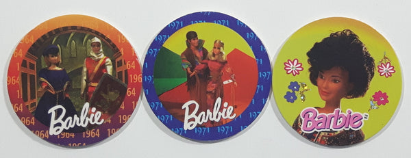 1995 Mattel Barbie Pogs / Caps Lot of 3