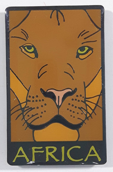 Africa Lion Themed Gloss Metal Fridge Magnet