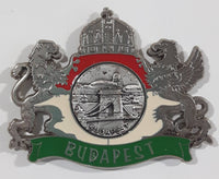 Budapest, Hungary Red White Green Metal Enamel Fridge Magnet