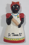 St. Thomas, Virgin Islands Woman in Apron with Rolling Pin Shaped Resin Fridge Magnet - Repaired