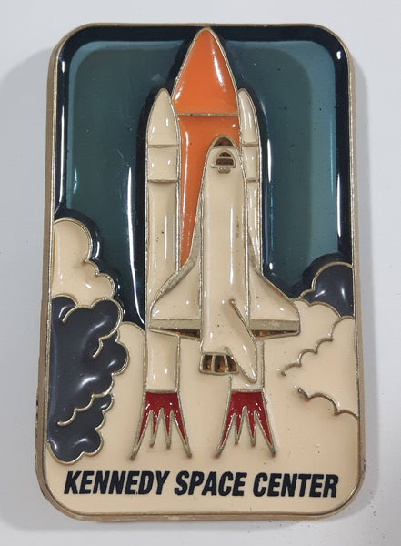 Kennedy Space Center Space Shuttle Launch Metal Enamel Fridge Magnet