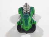 Rare Motor Max 6402 Dinosaur Shaped Green Die Cast Toy Car Vehicle - Missing a Wheel