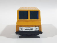 Unknown Brand No. 1005 Delivery Van Yellow Plastic Body Die Cast Toy Car Vehicle
