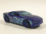 2011 Hot Wheels Graffiti Rides Muscle Tone Metalflake Dark Blue Die Cast Toy Car Vehicle