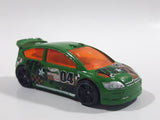 2012 Hot Wheels Citroen C4 Rally Green Die Cast Toy Car Vehicle