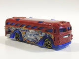 2013 Hot Wheels HW City Graffiti Rides Surfin' School Bus Metalflake Red Die Cast Toy Car Vehicle