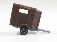 Unknown Brand Horse Animal Livestock Trailer Brown Plastic Die Cast Toy Car Vehicle with Opening Door
