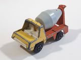 Vintage PlayArt Cement Mixer Yellow and Orange Die Cast Toy Car Construction Building Equipment Vehicle - Missing half the Windsheild - Hong Kong