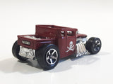 2006 Hot Wheels First Editions Bone Shaker Dark Red Die Cast Toy Car Hot Rod Vehicle