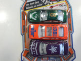Greenbrier International DTSC Imports Package of 3 Die Cast Toy Race Car Vehicles Green, Orange, Purple