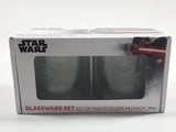 Disney Star Wars Glassware Set of Two 10 oz (295 ML) Each Etched Glass Cups New in Box