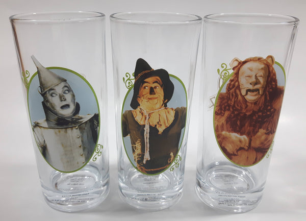 Vandor The Wizard of Oz The Tin Man, Scarecrow, and The Cowardly Lion Characters 6" Tall Glass Cups Set of 3