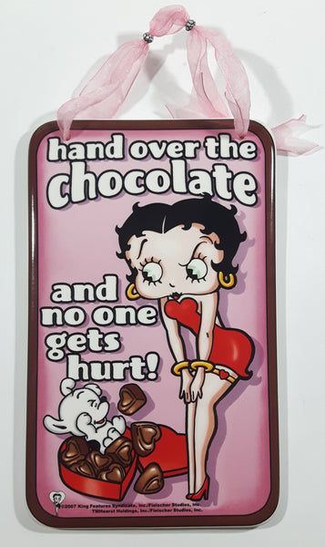 2007 Betty Boop Sentiment "hand over the chocolate and no one gets hurt!" Ceramic Wall Plaque 5" x "8