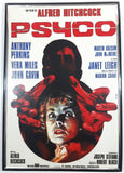 Vintage Un Film di Alfred Hitchcock Psyco (1960) 11 1/2" x 16 1/2" Framed Hardboard Film Movie Poster Advertisement (French)