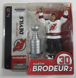 2004 McFarlane Sports Picks NHL Ice Hockey Player Goalie Martin Brodeur (2) New Jersey Devils 2003 Stanley Cup Champions Action Figure and Trophy New in Package Series 9