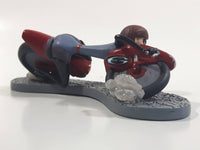 2018 Disney Pixar Incredibles 2 Elastigirl Riding Motorcycle PVC Toy Figurine