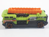 2019 Hot Wheels HW Rescue 5 Alarm Fire Engine Ladder Truck Lime Green Die Cast Toy Car Emergency Rescue Vehicle