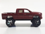 2007 Hot Wheels Dodge Ram 1500 Dark Red Die Cast Toy Off-Road Truck Vehicle
