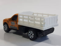 2014 Matchbox MBX Construction Ford F-350 Truck Orange Yellow Die Cast Toy Car Vehicle