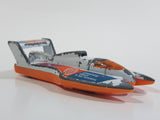 2000 Hot Wheels Forces of Nature Hydroplane White Die Cast Toy Speed Boat Oceanic One Research Vehicle