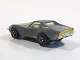 Vintage PlayArt Corvette Sting Ray Yellow Bare Metal Die Cast Toy Car Vehicle - Made in Hong Kong